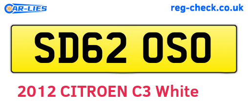 SD62OSO are the vehicle registration plates.