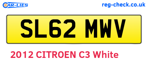 SL62MWV are the vehicle registration plates.