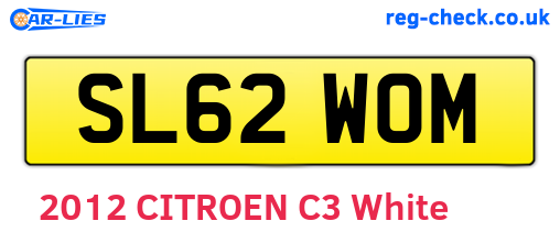 SL62WOM are the vehicle registration plates.