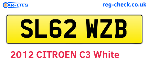 SL62WZB are the vehicle registration plates.