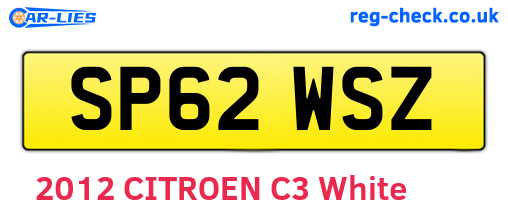SP62WSZ are the vehicle registration plates.
