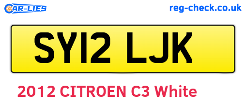 SY12LJK are the vehicle registration plates.