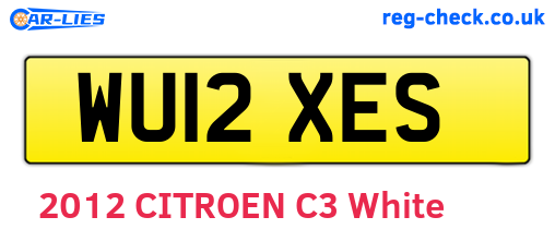 WU12XES are the vehicle registration plates.