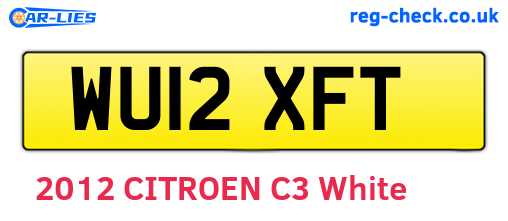 WU12XFT are the vehicle registration plates.