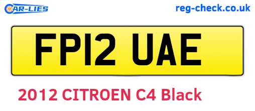 FP12UAE are the vehicle registration plates.