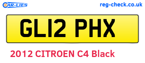 GL12PHX are the vehicle registration plates.