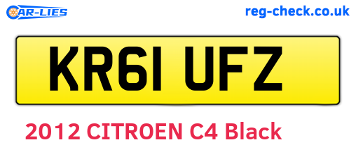 KR61UFZ are the vehicle registration plates.