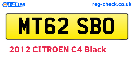 MT62SBO are the vehicle registration plates.