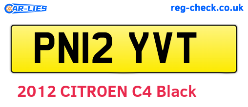 PN12YVT are the vehicle registration plates.
