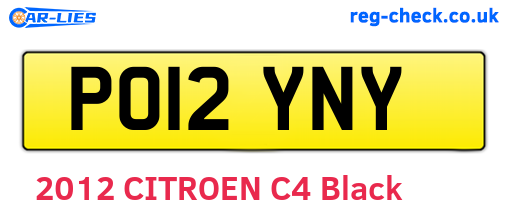 PO12YNY are the vehicle registration plates.