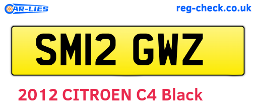 SM12GWZ are the vehicle registration plates.