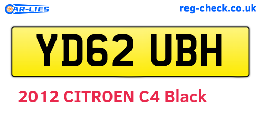 YD62UBH are the vehicle registration plates.