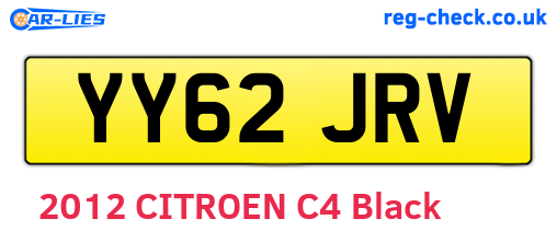 YY62JRV are the vehicle registration plates.