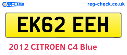 EK62EEH are the vehicle registration plates.