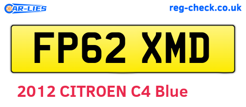 FP62XMD are the vehicle registration plates.