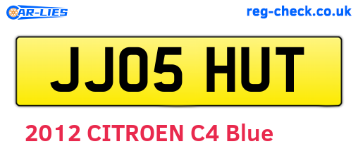 JJ05HUT are the vehicle registration plates.