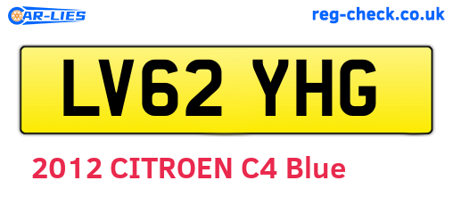 LV62YHG are the vehicle registration plates.