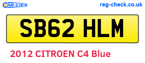 SB62HLM are the vehicle registration plates.