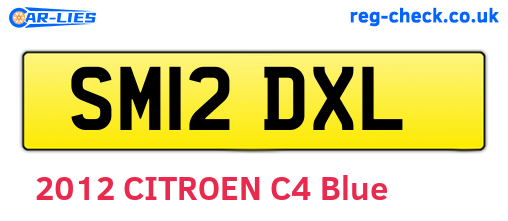 SM12DXL are the vehicle registration plates.