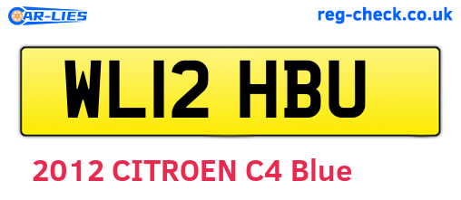 WL12HBU are the vehicle registration plates.