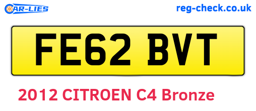 FE62BVT are the vehicle registration plates.