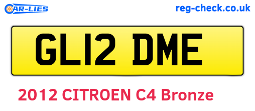 GL12DME are the vehicle registration plates.