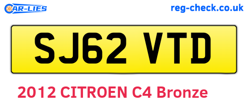 SJ62VTD are the vehicle registration plates.