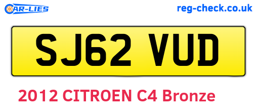 SJ62VUD are the vehicle registration plates.