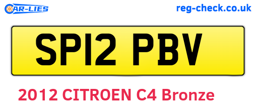SP12PBV are the vehicle registration plates.