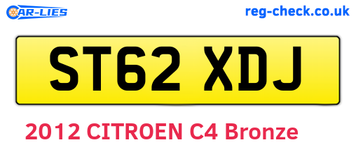 ST62XDJ are the vehicle registration plates.