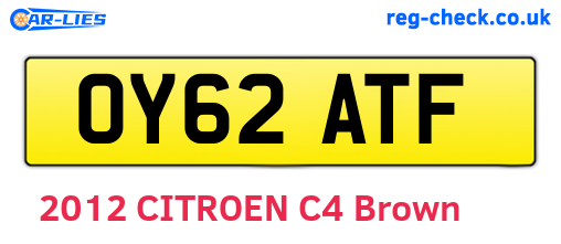 OY62ATF are the vehicle registration plates.