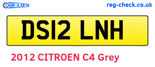 DS12LNH are the vehicle registration plates.