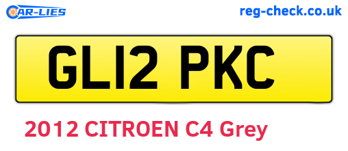 GL12PKC are the vehicle registration plates.