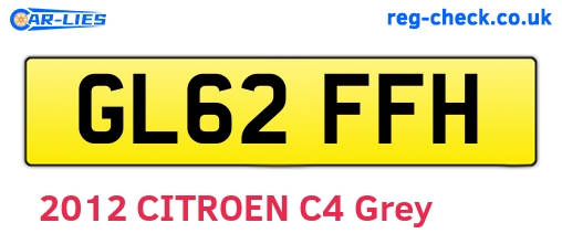 GL62FFH are the vehicle registration plates.