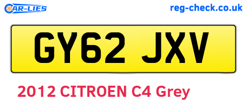 GY62JXV are the vehicle registration plates.