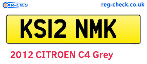KS12NMK are the vehicle registration plates.