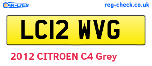 LC12WVG are the vehicle registration plates.