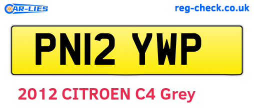 PN12YWP are the vehicle registration plates.