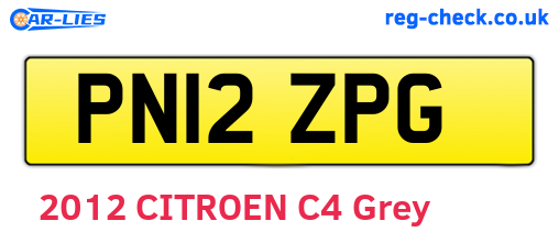 PN12ZPG are the vehicle registration plates.