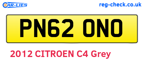 PN62ONO are the vehicle registration plates.