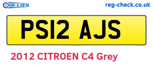 PS12AJS are the vehicle registration plates.