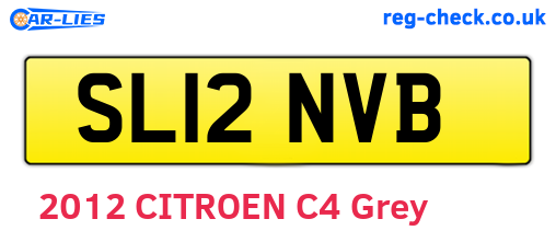 SL12NVB are the vehicle registration plates.
