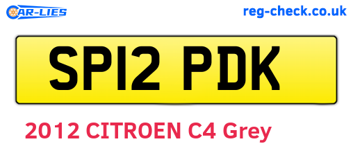 SP12PDK are the vehicle registration plates.