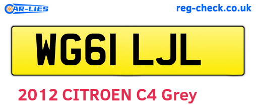 WG61LJL are the vehicle registration plates.
