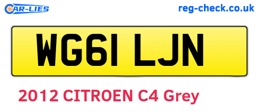 WG61LJN are the vehicle registration plates.