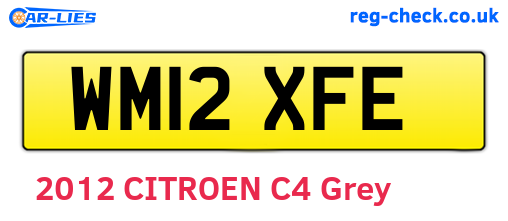 WM12XFE are the vehicle registration plates.