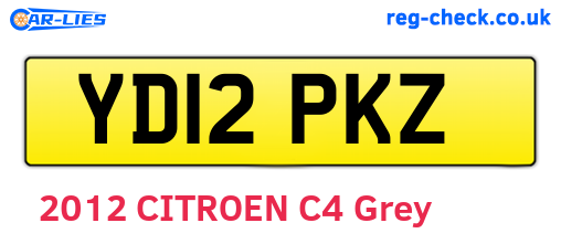YD12PKZ are the vehicle registration plates.