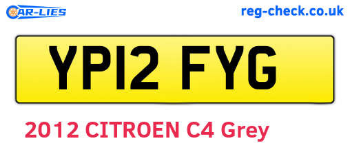 YP12FYG are the vehicle registration plates.
