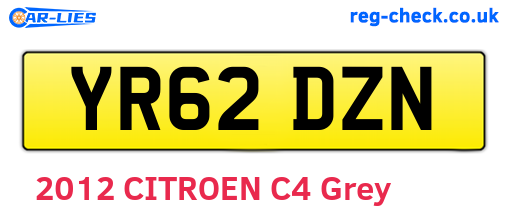 YR62DZN are the vehicle registration plates.