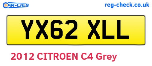 YX62XLL are the vehicle registration plates.